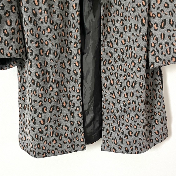 nine west leopard print gray open sweater jacket - Picture 10 of 16